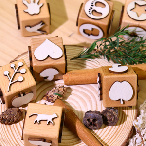 Timbri Playdough in legno su misura in legno naturale con modelli misti timbri giocattoli di pasta per bambini in legno - Product Image 4