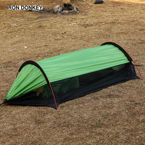 IRONDOENKY Hamac de camping en nylon avec <span class=keywords><strong>moustiquaire</strong></span>, lit suspendu d'extérieur, anti-retournement, à pousser et à tirer - Product Image 4