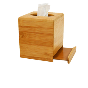 Wooden Square Tissue Box Cover Bless You Rustic Tissue Holder for Bathroom
