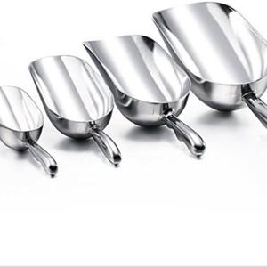 Pelle à glace en métal pour cuisine, pelle de service alimentaire pour farine, haricots, bonbons, pelle utilitaire inoxydable - Product Image 4