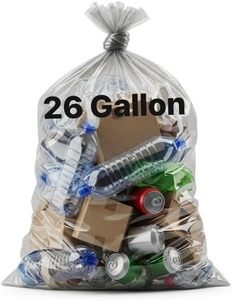 26 Gallon Ultra Strong Clear Trash Bags, 100 Count Heavy Duty Disposable Clear Bin Liners for Home Commercial Use - Product Image 1