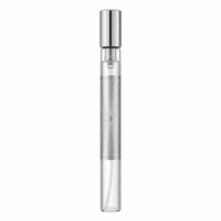 Flacon de parfum vide personnalisé 35 ml rechargeable format voyage, atomiseur en verre noir et argent de luxe avec capuchon métallique, vente en gros
