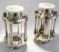 Vitre de contrôle sanitaire en acier inoxydable de qualité alimentaire SS304 316L à raccord Tri-Clamp pour tube droit, pour applications en boissons et pharmaceutiques