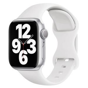 حزام ساعة رياضي من السيليكون السائل فائق الجودة لساعات <span class=keywords><strong>Apple</strong></span> iWatch Series 10، 9، 8، 7 مع إبزيم فراشة - Product Image 6