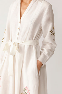 <span class=keywords><strong>Abiti</strong></span> <span class=keywords><strong>estivi</strong></span> di nuovo Design per le signore <span class=keywords><strong>abiti</strong></span> modesti Casual con <span class=keywords><strong>motivi</strong></span> floreali ricamati in lino cotone Maxi abito - Product Image 4