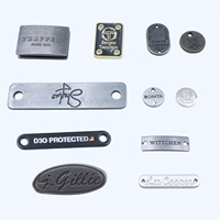 Étiquette métallique personnalisée en alliage de zinc pour vêtements, avec logo de marque gravé et en relief, fabrication OEM ODM
