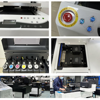 Printer UV A2 40*50 4050 Printer Flatbed UV Dual XP600 I1600 I3200 Printhead untuk Akrilik PVC Botol Mug Sumbu Rotari Pencetakan UV