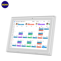 BQKK Calendrier numérique mural 15,6 pouces Écran tactile Android 14 Noir Affichage intelligent du calendrier Google Lecture vidéo
