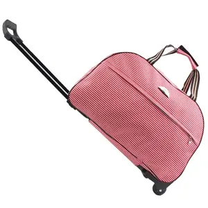 बड़े Foldable ट्राली व्यापार रोलिंग यात्रा Duffel बैग कस्टम लोगो वाणिज्यिक आयोजक सामान