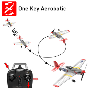Avions RC en mousse EPP <span class=keywords><strong>P51D</strong></span> 400 mm 4 canaux RTF avec télécommande et batteries - Portée de 300 m pour adultes et enfants, cadeaux d'extérieur - Product Image 4
