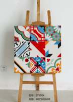Azulejo de Porcelana Mate Estilo Español 600x600mm, Impresión Artística, Antibacteriano, Antideslizante, para Piso/Pared, para Interiores