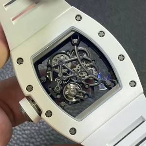 Top-level 055 white ceramic hollow barrel-shaped <b>automatic</b> mechanical movement fashion men's business wristwatch - Product Image 5