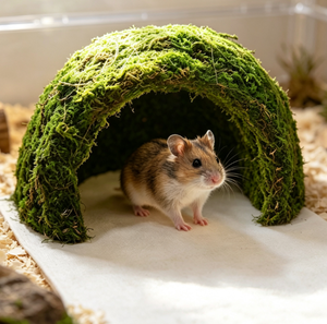 Tunnel en mousse naturelle pour hamster, petite grotte cachette, nid douillet pour hamster, cochon d'Inde, reptile, décoration de terrarium <span class=keywords><strong>2</strong></span> - Product Image 1