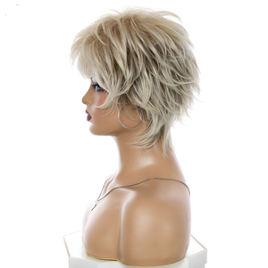 Parrucca Corta Naturale Soffice Bionda Chiara Opaca Resistente al Calore Stile Europeo-Americano per Uso Quotidiano Femminile - Product Image 3