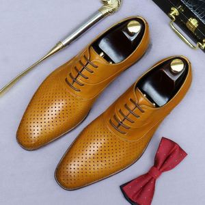 2025 Brand Men's Summer Footwear Genuine Leather Oxfords Business Casual <b>Pointed</b> Toe Anti-Slip Breathable Sandals (Soft Leather) - Product Image 6