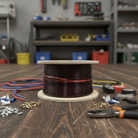 Cable de Cobre Esmaltado Tian Gong, Modelo Plano QZY/XY-2/200, Conductor Sólido Eléctrico, 600V, IP20, Revestimiento de Poliéster, para Motor y Transformador