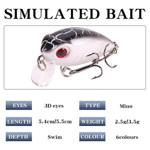เหยื่อปลอมแบบ Crankbait ขนาดเล็ก 3.8 ซม. 2.5 กรัม 3.9 ซม. 3.5 กรัม เหยื่อแข็งสำหรับตกปลาแบส เหยื่อตกปลาน้ำกลาง XY-150 - Product Image 5