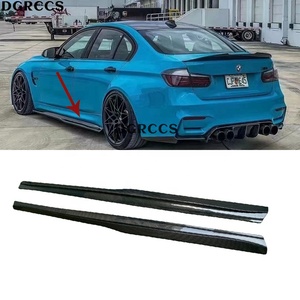 For 3 Series F30 2012-2018 PSM Style True Carbon Fiber Polished Side Skirt with Easy Installation and Side Wings - Product Image 1