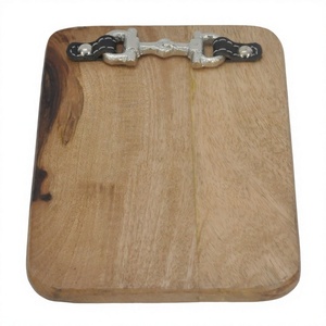 <b>Kitchenware</b> Charcuterie Board Serving Dish Tray Custom Logo Horse Bit Design Natural Chopping Board Household Accessories - Product Image 1