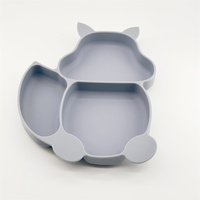 Assiette en silicone de qualité alimentaire, style classique, en forme d'écureuil, écologique, avec logo couleur personnalisé, fabriquée au Guatemala – Meilleure vente