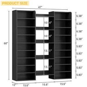 Étagère à chaussures en bois et panneau de rangement pour salon et entrée d'appartement - Organisateur de chaussures imperméable et gain de place - Product Image 6