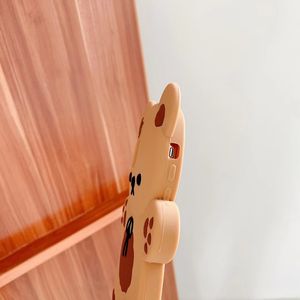 Custodia per Telefono 3D a Forma di Orsetto di Cioccolato Cartoon per <span class=keywords><strong>iPhone</strong></span> 13 12 <span class=keywords><strong>11</strong></span> Pro XS Max X XR 7 8 Plus, <span class=keywords><strong>Cover</strong></span> Morbida in Silicone - Product Image 5