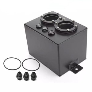 Tanque de Combustible Modificado de 4L 3L, Tanque Auxiliar de Aluminio de Doble Orificio para Autos y Camiones, Mejora de Equipamiento, Color Negro - Product Image 1