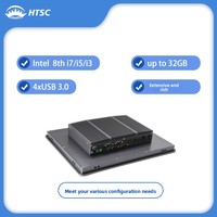 HPC-1500H/i3/i5/i7 Standard-Display Industrial All-in-One IPC Embedded Desktop Touchscreen Wall-Mounted Model