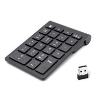 22keys Mini 2.4GHz Wireless Numeric Keypad 19 Tombol Numpad Akuntansi Baru untuk Laptop Notebook