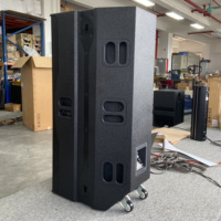 Portable 2*15 \ "1100W Métal Haute Performance 3 Voies Passif Point Source Haut-Parleur Premium Live Audio Sound Equipment