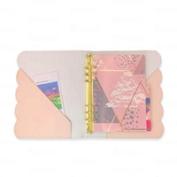 Macaron – classeur à fermeture éclair, enveloppes en cuir A6, classeur festonné, impression personnalisée, carnet de notes a5, agenda b5, couverture souple