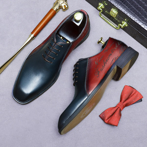 Zapatos de cuero para hombre - Zapatos formales británicos de negocios a la moda - Zapatos Oxford de cuero estilo boda para hombre - Product Image 3