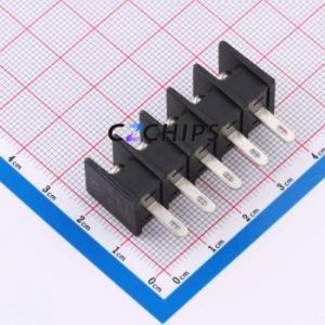 MX25H-7.62-05P-BK01-Cu-S-A Barrier Terminal Block Through hole Component (THT),P=7.62mm Connector Two Sides 7.62mm 1x5P 5P - Product Image 2