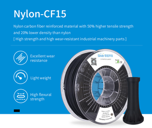 خيوط ألياف الكربون المقطعة <span class=keywords><strong>1.75</strong></span> ملم، خيوط نايلون سوداء PA-CF، خيوط <span class=keywords><strong>ABS</strong></span> PETG PA PC معززة بألياف الكربون - Product Image 2