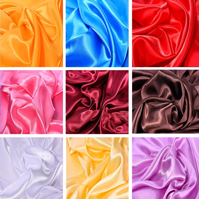 优质缎纹真丝绉布弹力涤纶面料 - buy satin silk fabric polyester