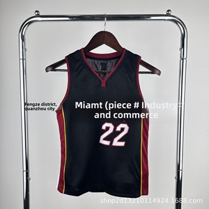 Maillots de basket-ball unisexes pour enfants et jeunes en fibre de polyester, impression à chaud, n° 6 pour James, n° 3 <span class=keywords><strong>Dwyane</strong></span> <span class=keywords><strong>Wade</strong></span>, n° 22 Jimmy Butler - Product Image 3