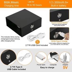 Nueva Lámpara de Pared Magnética LED con Carga USB, Luz Interior Táctil Regulable, Ilumina Hacia Arriba y Hacia Abajo, Decoración para Dormitorio, Sala de Estar, Escaleras - Product Image 3