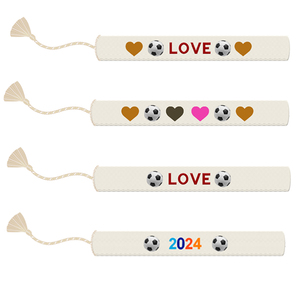 Equipo Deportes Fútbol juego día escuela <span class=keywords><strong>pulseras</strong></span> personalizadas DIY letra bordada tela pulsera hombres mujeres - Product Image 2