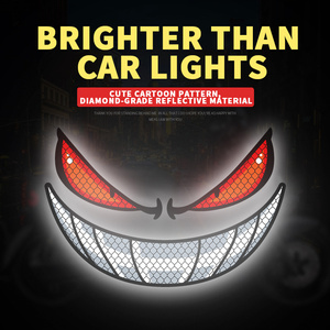 Pegatina decorativa para vehículos eléctricos con ojos de diablo de dibujos animados, pegatina personalizada transfronteriza de advertencia para <span class=keywords><strong>casco</strong></span> de motocicleta, <span class=keywords><strong>pegatinas</strong></span> para coche - Product Image 3