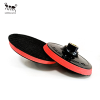 LITTLE ANT Disques de polissage personnalisables OEM de 4 pouces avec support auto-agrippant, tampons de polissage en mousse éponge grain 80/100 pour carrosseries automobiles