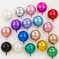 Vente flash - Ballons en aluminium 4D de couleur unie, 22 pouces, ronds, en mylar, pour fêtes, anniversaires, événements, décorations de mariage