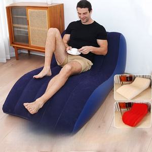 Canapé gonflable floqué moderne et épaissi, portable, pour la sieste au bureau ou en extérieur, idéal pour adultes, lit d'appoint pour appartement ou salon - Product Image 1