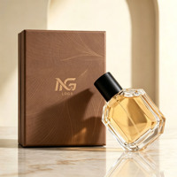 Nouvelle conception de flacon de parfum transparent personnalisé, boîte cadeau irrégulière personnalisée, flacons de parfum de luxe vides avec vaporisateur