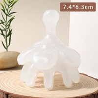 Peigne de massage en résine pour le cuir chevelu, outil de lifting facial Gua Sha, masseur de méridiens, peigne relaxant pour la thérapie crânienne, vente en gros