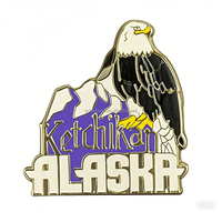 Aimant de réfrigérateur en forme de morue de l'Alaska en gros, aimant de réfrigérateur blanc en forme d'ours polaire, aimant de réfrigérateur de pêche, aimants de souvenir en métal personnalisés de l'Alaska