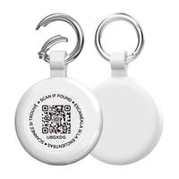 PAWRADISE Wiederverwendbarer Waschbarer Wasserdichter Hunde-AirTag-Halter aus Lebensmittelqualität Silikon Anti-Verlust-Tracker QR-Code Haustier-ID-Anhänger mit Individuellem Logo