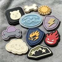 Écusson en silicone thermocollant 3D DIY de haute qualité, écologique, pour logo, étiquette de marque, étiquette en silicone souple