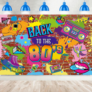 Fondo Retro de Música Hip Hop de los 80, Fondo de Fotografía con Diseño Retro y Nostálgico, Banner Personalizable para Baby Shower - Product Image 5