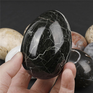 Factory Wholesale Home Decoration Ornament <strong>Marble</strong> <strong>Egg</strong> Shape Stone Crafts 7.5cm Natural Stone Afghan Jade Dinosaur <strong>Egg</strong> - Product Image 4