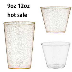 <span class=keywords><strong>Gobelet</strong></span> en verre à bord doré 10 oz 9 oz, flûte rayée pour mariage, champagne doré, cristal, vin rouge, <span class=keywords><strong>gobelet</strong></span> en plastique jetable, anniversaire d'enfant - Product Image 5